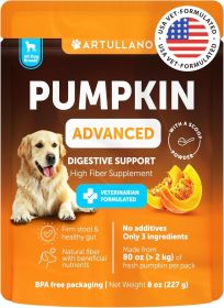 Pumpkin Powder for Dogs Digestive Support 8 OZ Fiber Supplement for Constipation for Gut Balance Healthy Skin Digestion Anal Glands Firm Stool Poop An