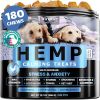 Natural Calming Chews for Dogs with Hemp Oil & Valerian Root Supports Relaxation During Fireworks Thunderstorms & Separation Hip & Joint Support Chick