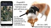 Pet Tracker Waterproof Tracking Device + High Accuracy Dog GPS App Tracker Size:M