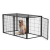 Dog Crate 63" Dog Kennel for Small Medium Dogs, Puppy Dog Playpen with Top, Pet Cage, Indoor, Black.63"L x 29.9"W x 31.9"H.