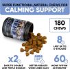 Calming Chews for Dogs with Hemp Oil Aid During Thunderstorm Separation Car Rides Hip and Joint Health Tasty Dog Calming Treats 180 Peanut Butter Flav