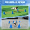 VEVOR Dog Agility Hurdle Cone Set 6 PCS Kit-12 xCones 6 xAgility Rods with Bag