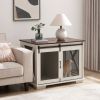 Farmhouse Dog Cage Crate Furniture with Sliding Barn Door