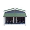 Dog House, Waterproof Dog Cage Kennel, Wooden Outdoor and Indoor Dog House, Raised Pet Kennel for Medium Dogs, Log Cabin Style with Porch