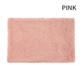 Dog Bed And Extra Matching Cover Sheet Dog Crate Pad Ultra Soft Dog Bed Mat Washable Pet Kennel Bed With Non-Slip Bottom Fluffy Plush Sleeping Mat For (Color: Pink, size: S)